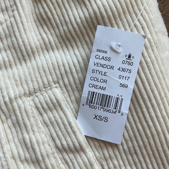 Pacsun Oversized Cream Corduroy Sherpa Trucker Jacket. - Picture 5 of 8